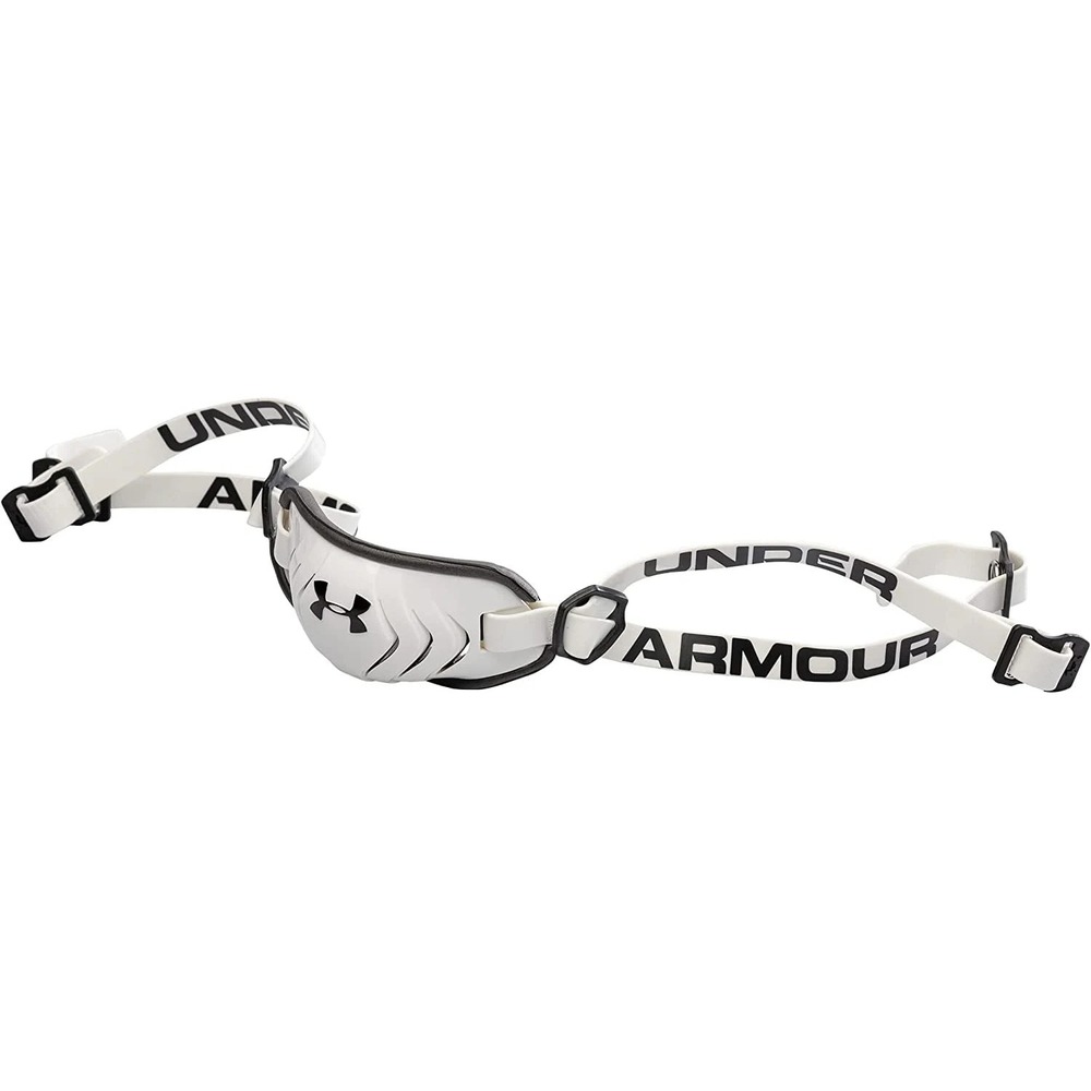 Under Armour Spotlight Football Helmet Chin Strap - White/Black, Adult - Picture 2 of 7